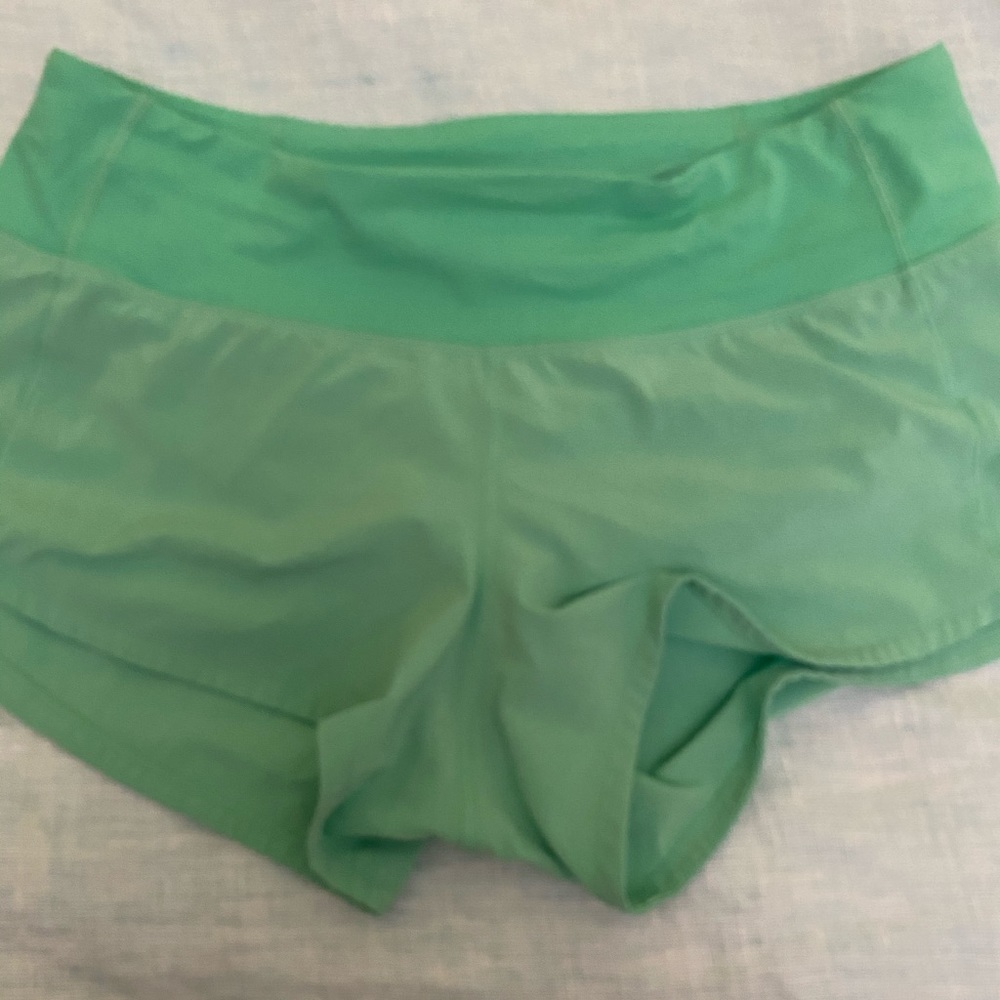 Green lulu shorts